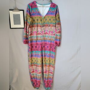 Natural Life Fleece Cozy Onesie Jumpsuit Pajamas XS